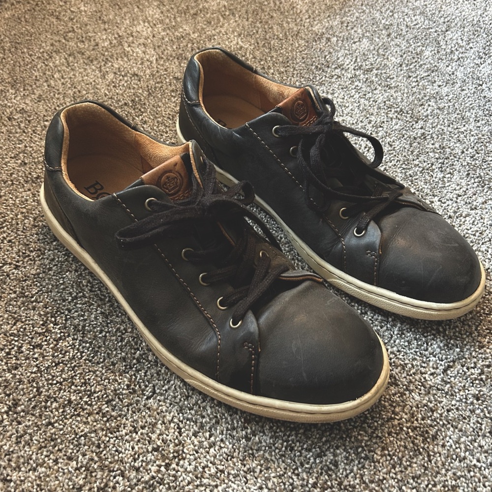 Born Men’s Dark Gray Leather Sneakers